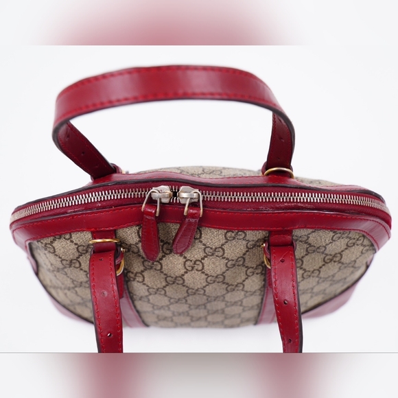 AZ13❤️ GUCCI GG Supreme Monogram Nice Top Handle Dome Bag - Picture 7 of 13